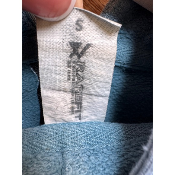 Rarefit Womens Sz S Vintage Faded Blue Babydoll Crop Hoodie Full Zip 100% Cotton - Picture 9 of 10